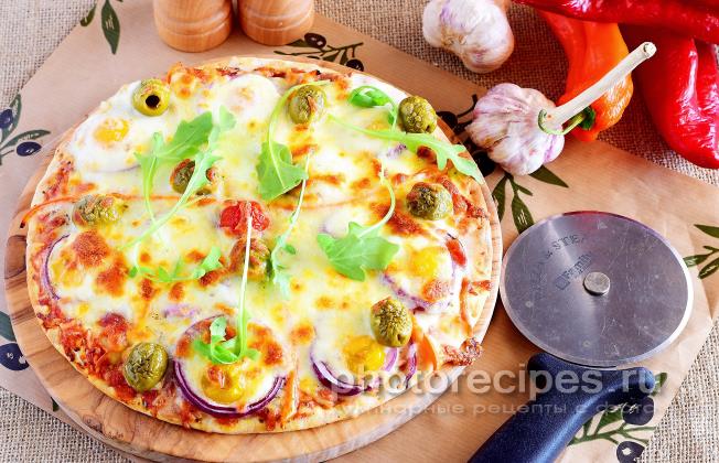 пицца с моцареллой рецепт с фото