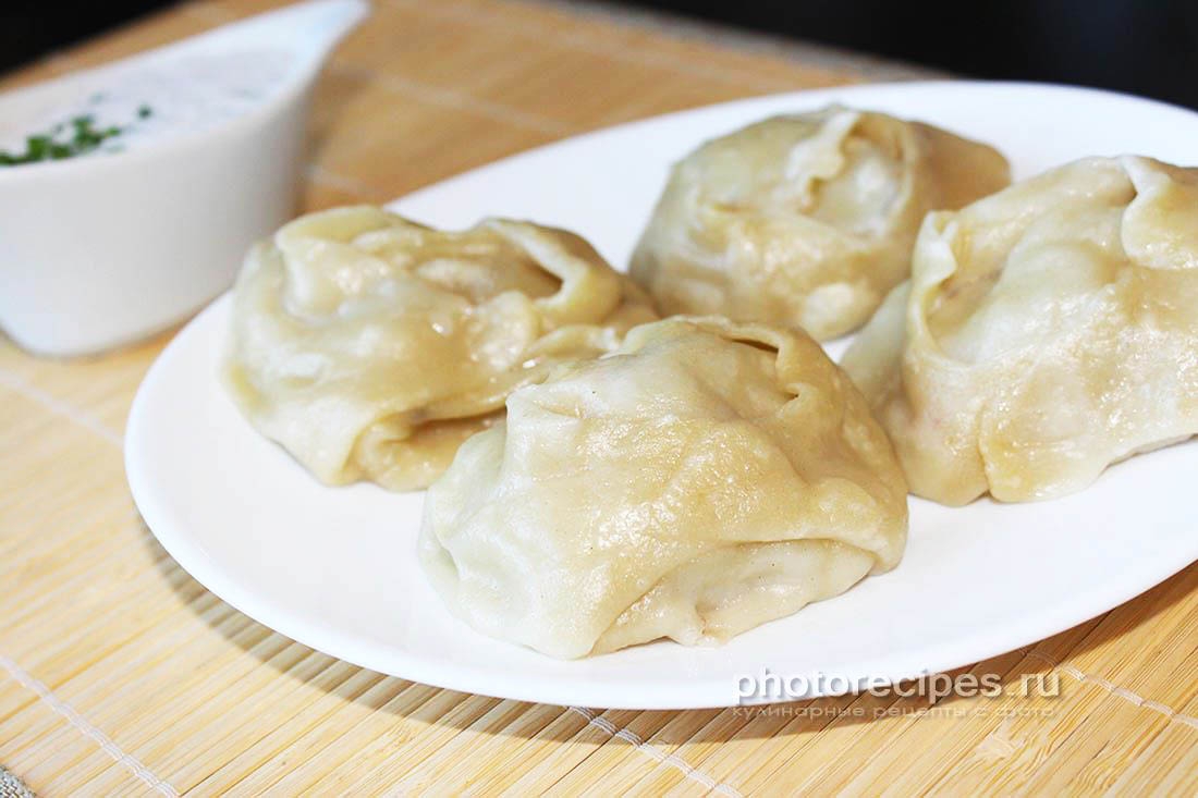 Манты из свинины и картошки