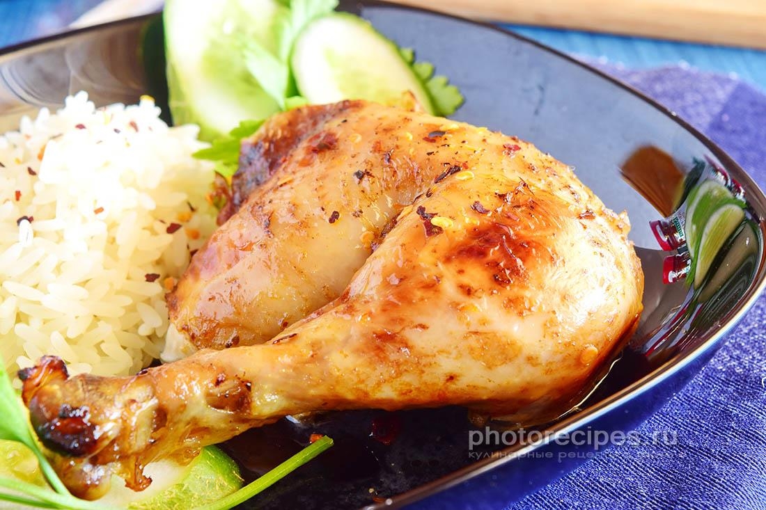 Курица в рукаве пикантная