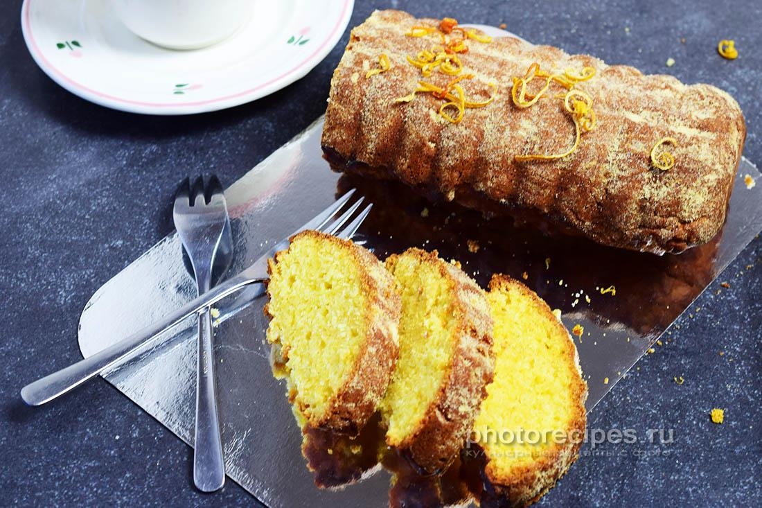 Постный апельсиновый кекс