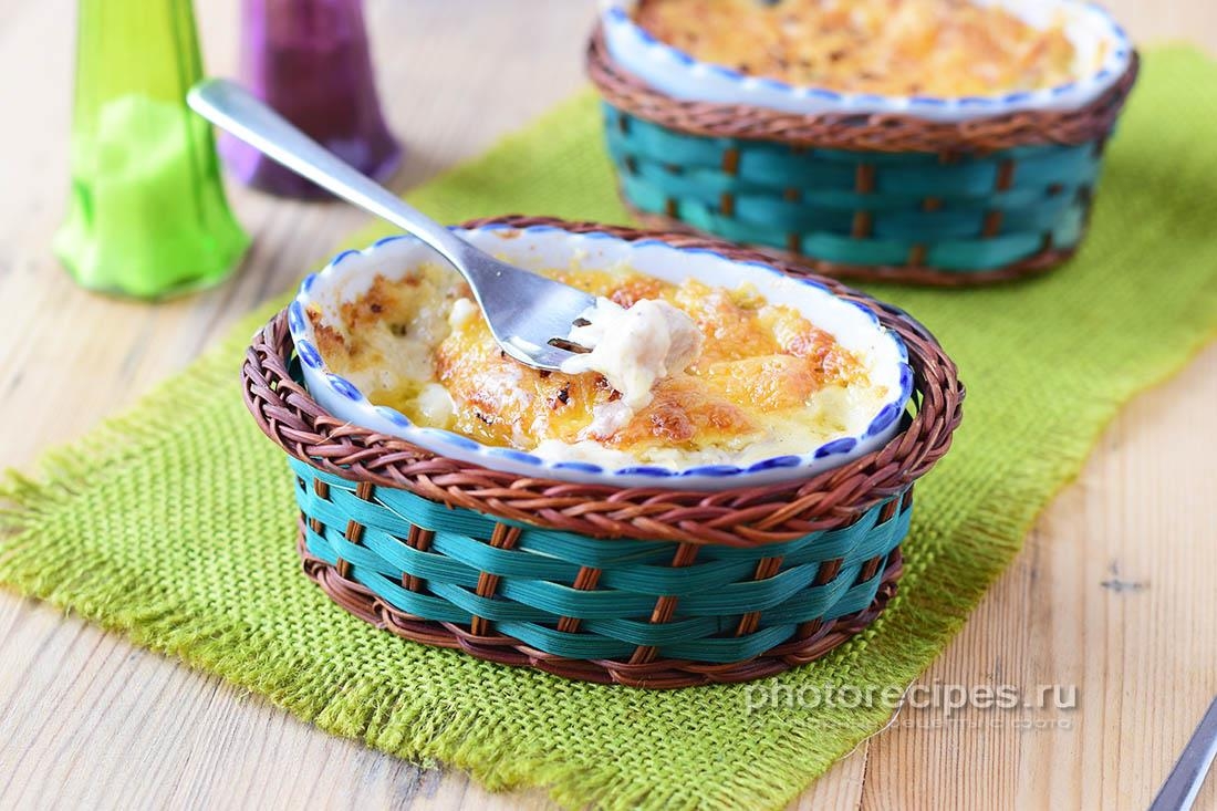 Жульен с курицей и грибами